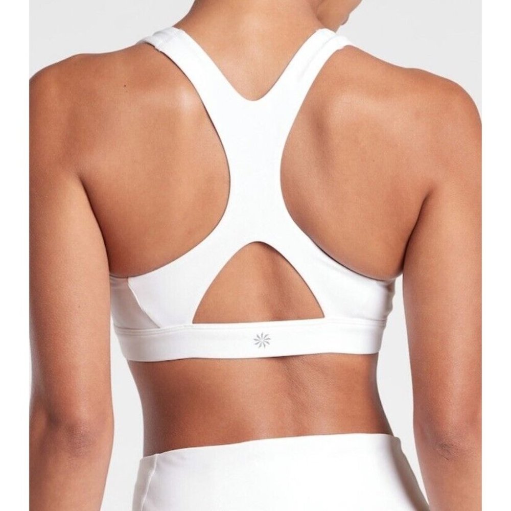 Athleta S Ultimate Zip Front Bra Size Small Cup A-C White - Picture 4 of 4